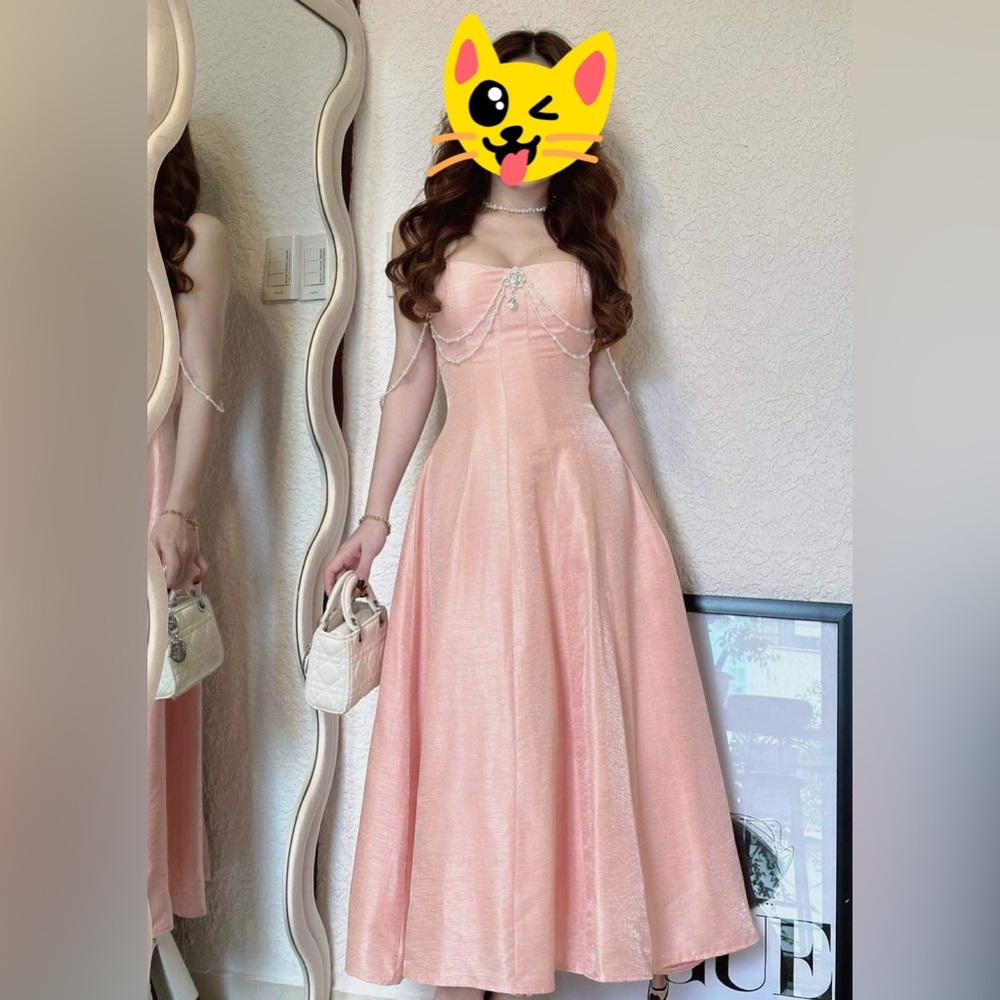 Princess Pink Dress with Pearl 🪸🌸